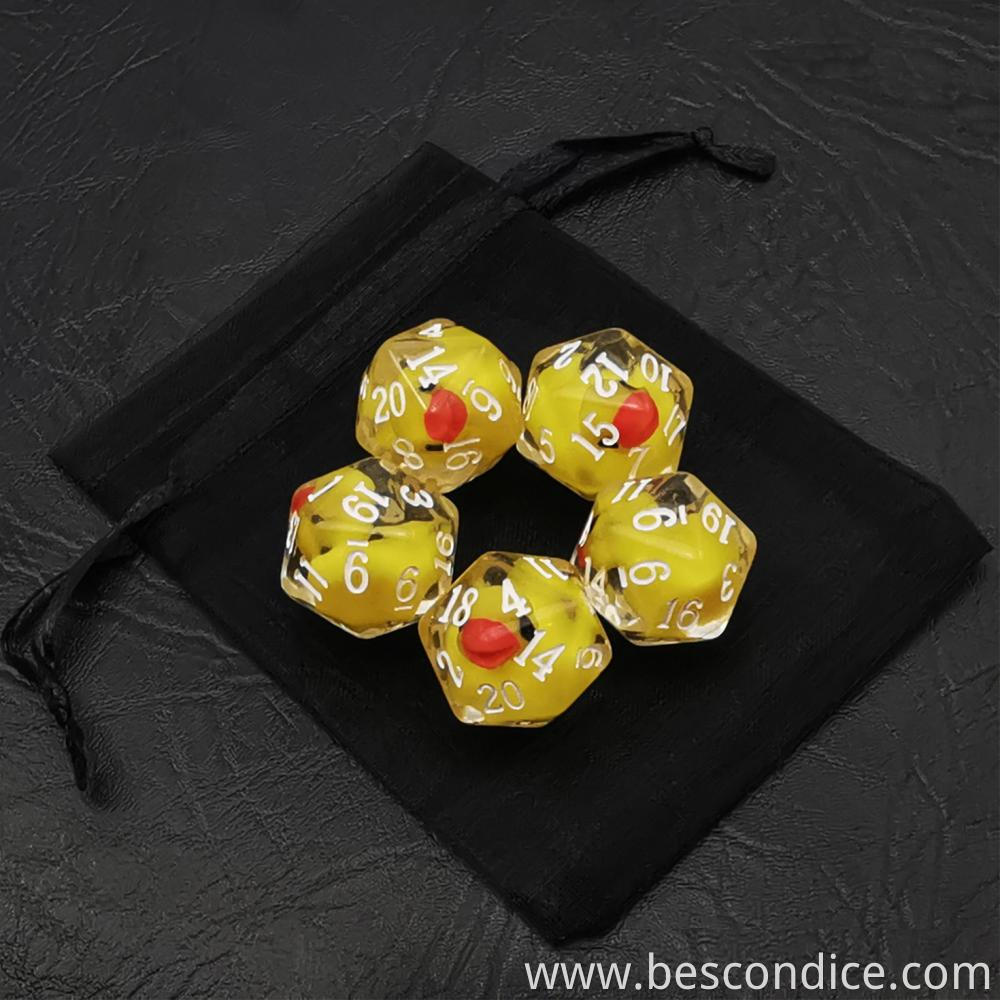 Polyhedral Dice 20 Sides Yellowduck 1 Polyhedral Dice 20 Sides Yellowduck 1
